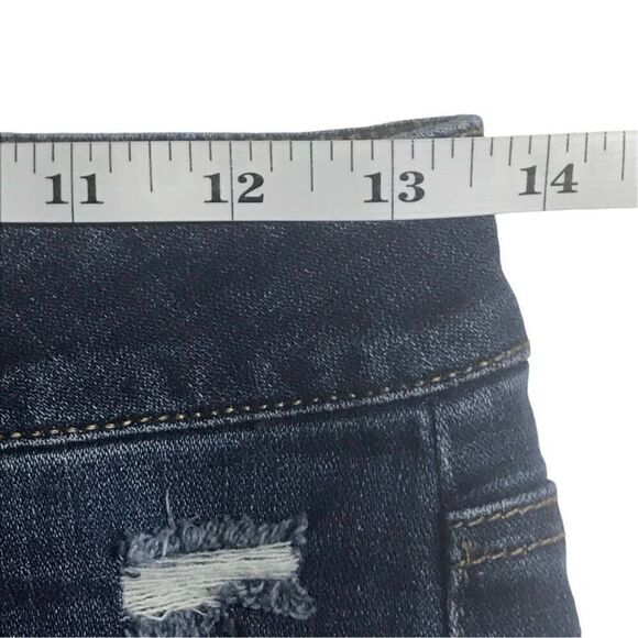 American Eagle Distressed Midi Super Stretch Jean Shorts N0098 - Picture 5 of 8